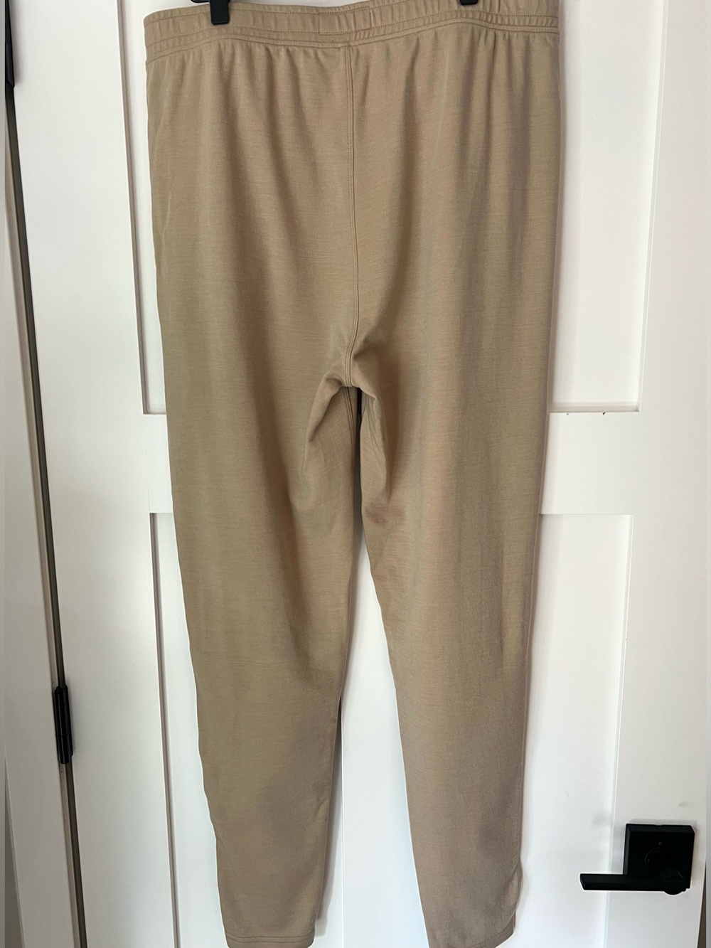 Unbound Merino Transit Sweatpants Women’s L Sand Tan Merino Wool Travel Pants - Picture 2 of 16